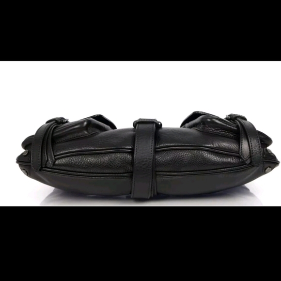 Burberry Prorsum Runway Cinda Black Leather Moto Crossbody Handbag Shoulder bag - Picture 8 of 15